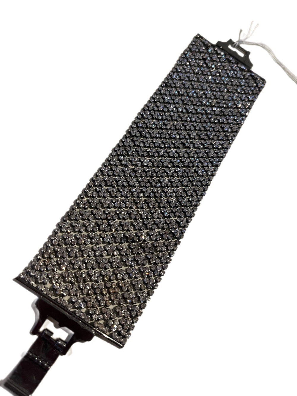 Etcetera Austrian Crystal Mesh Bracelet on Gunmetal Grey Hardware